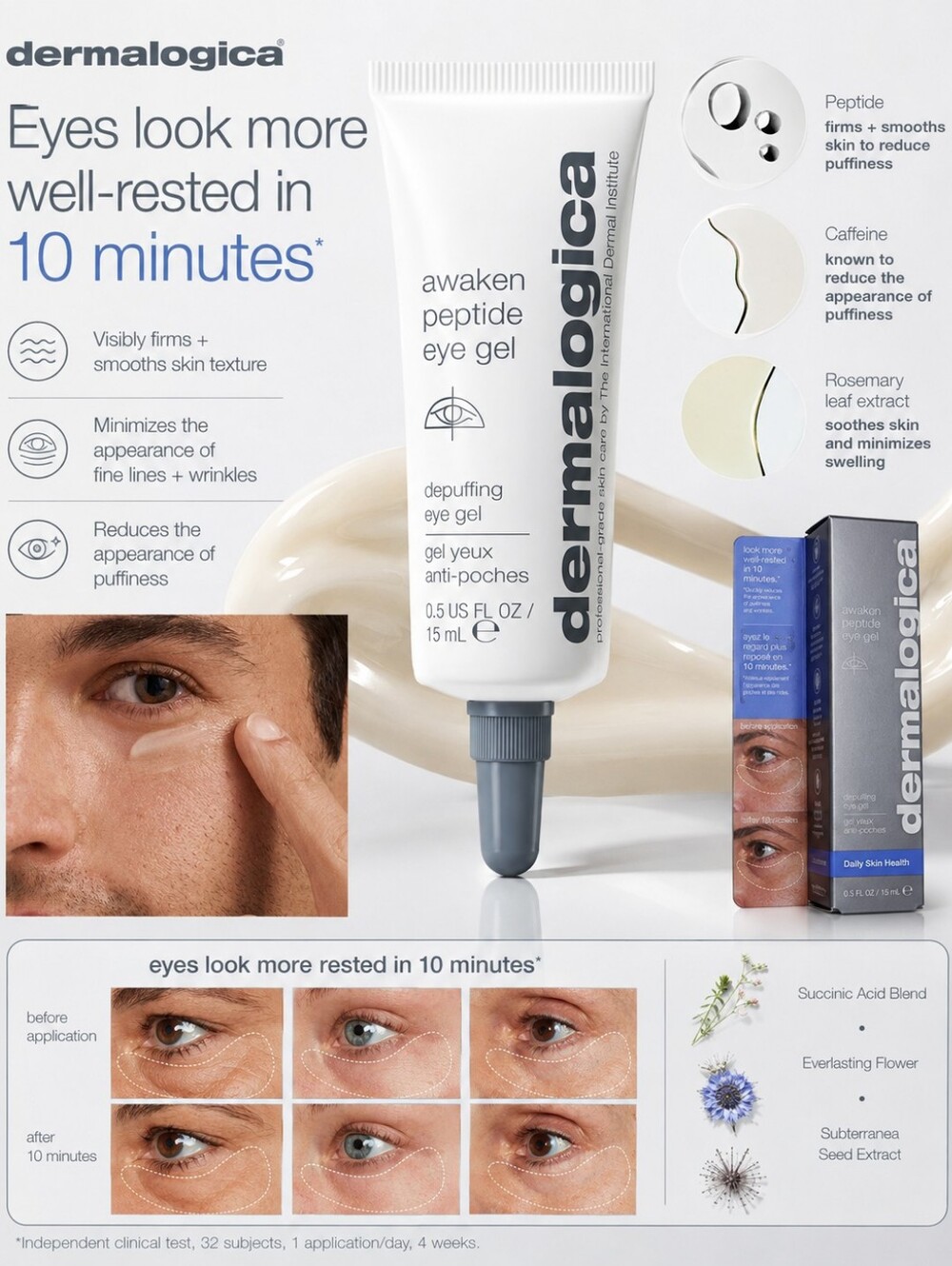 Dermalogica Awaken Peptide Depuffing Eye Gel